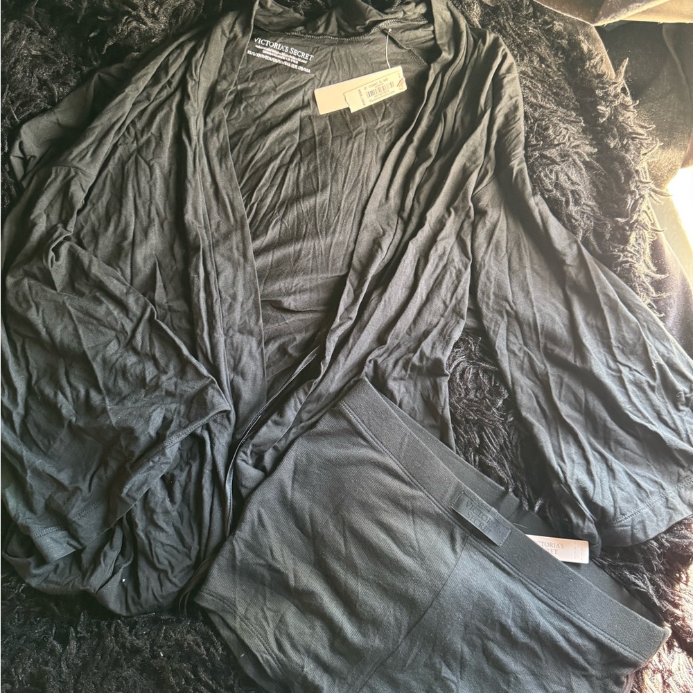 Victoria's Secret black Lounge Ensemble